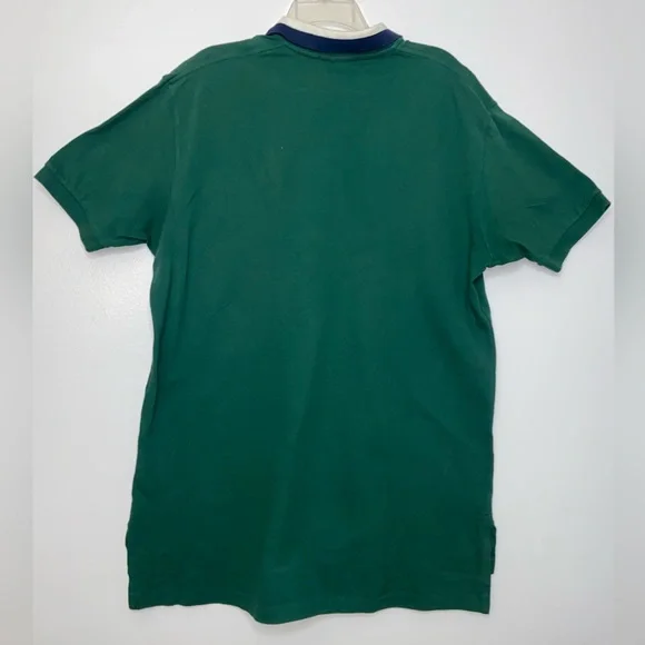 Polo Ralph Lauren forest green large 100% Cotton Striped Collar - Picture 5 of 9